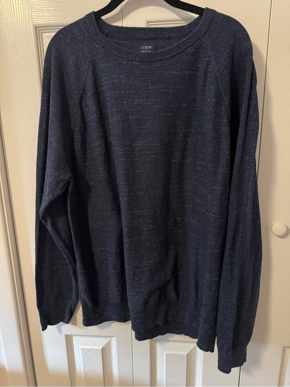 J.Crew Factory Men’s 100% Cotton Navy Crewneck Sweater – Size XL